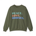 Peace. Love. Horses – Sweatshirt – Proper Classy™