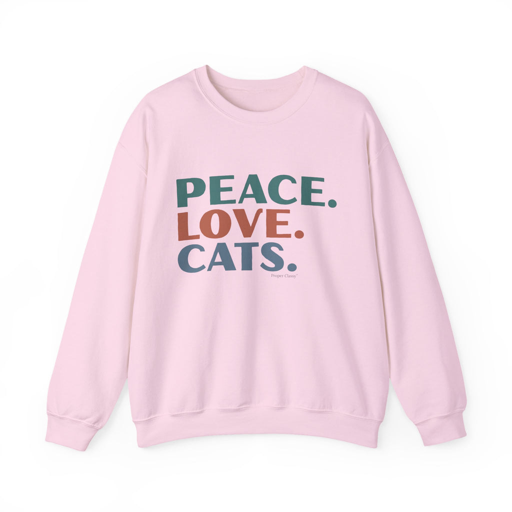 Peace. Love. Cats – Sweatshirt – Proper Classy™