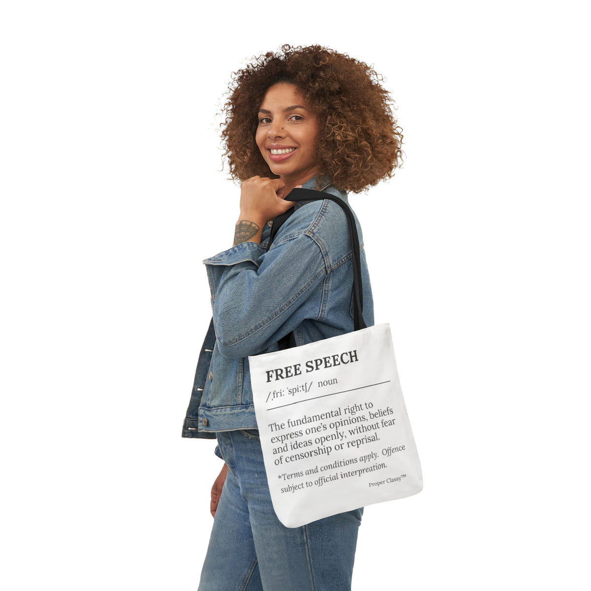 Free Speech Definition Canvas Tote Bag – Proper Classy™