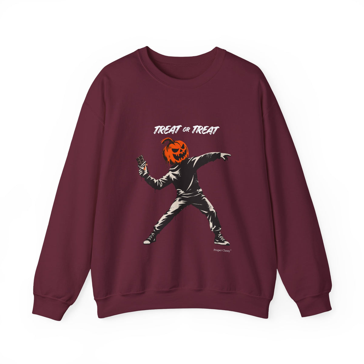 TREAT OR TREAT Halloween Sweatshirt – Proper Classy™