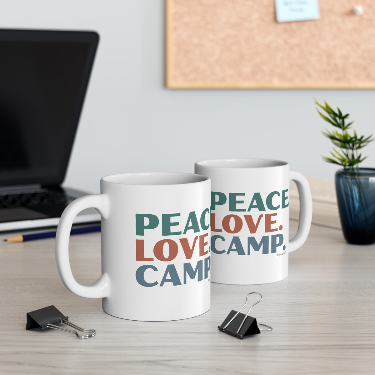Peace. Love. Camp – Mug – Proper Classy™