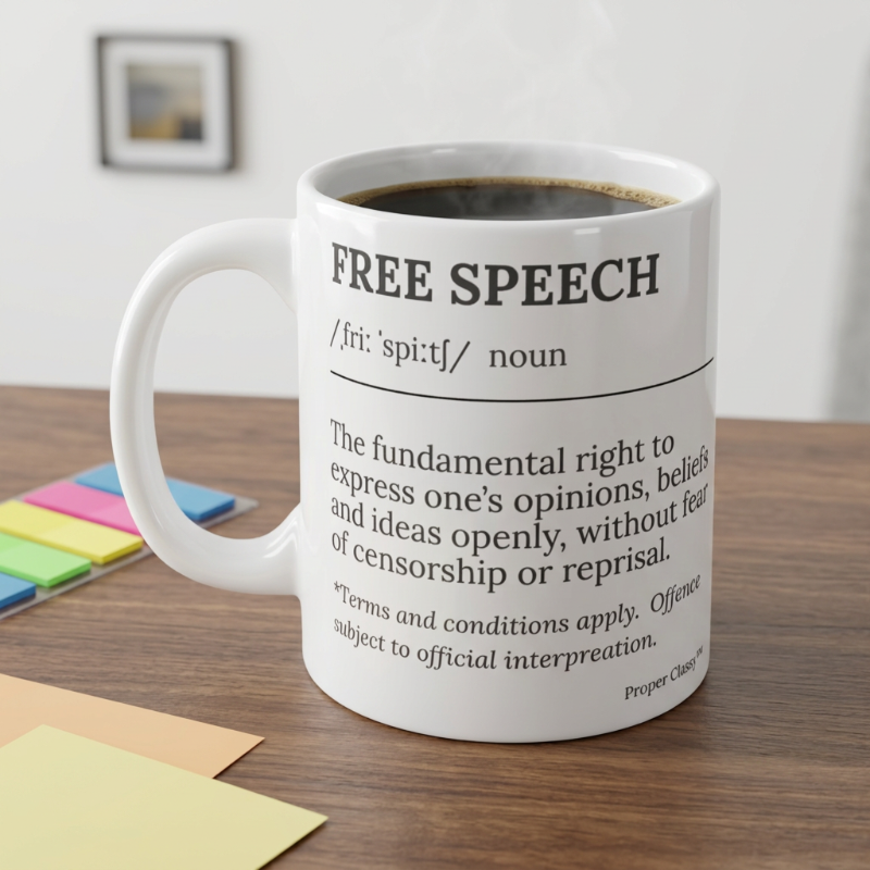 Free Speech Definition Mug – Proper Classy™
