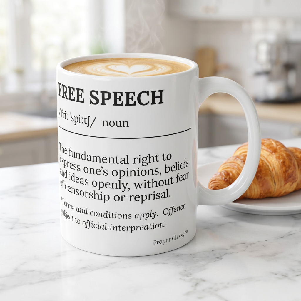 Free Speech Definition Mug – Proper Classy™
