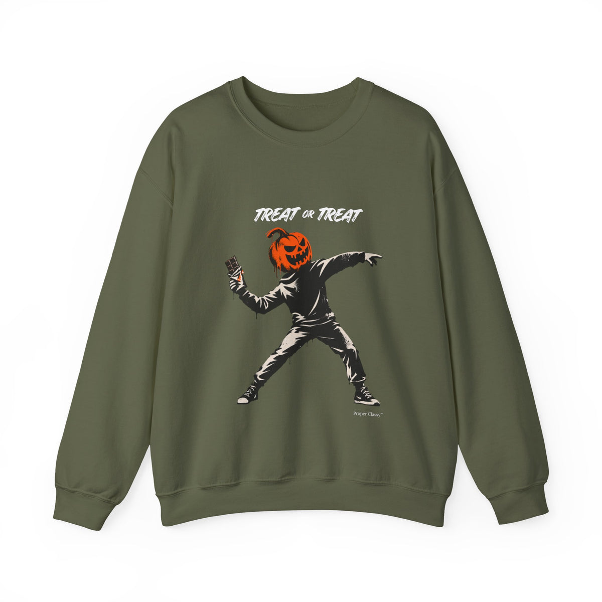 TREAT OR TREAT Halloween Sweatshirt – Proper Classy™