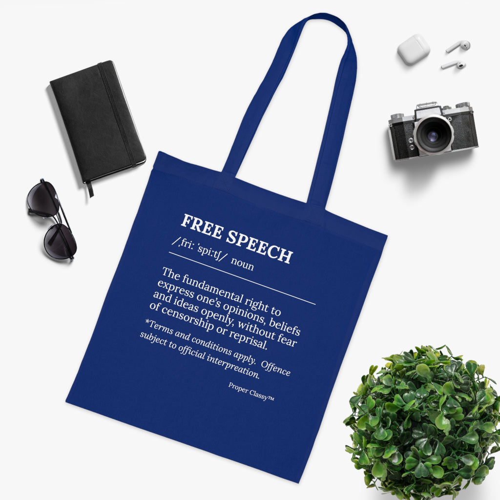 Free Speech Definition Cotton Tote Bag – Proper Classy™