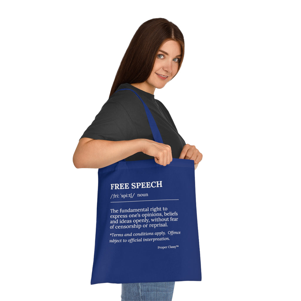 Free Speech Definition Cotton Tote Bag – Proper Classy™