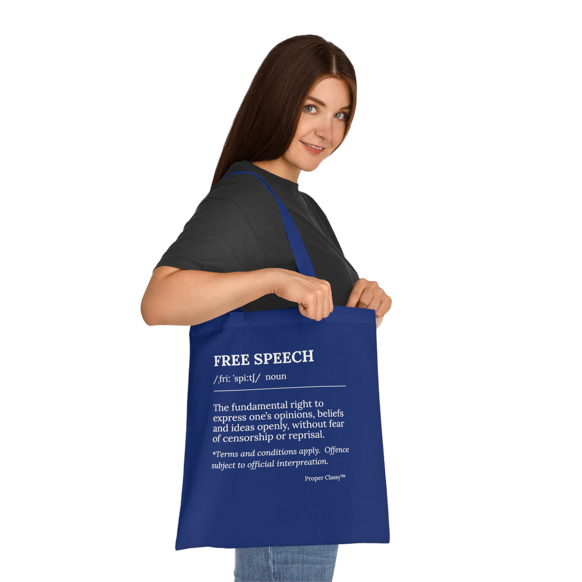 Free Speech Definition Cotton Tote Bag – Proper Classy™