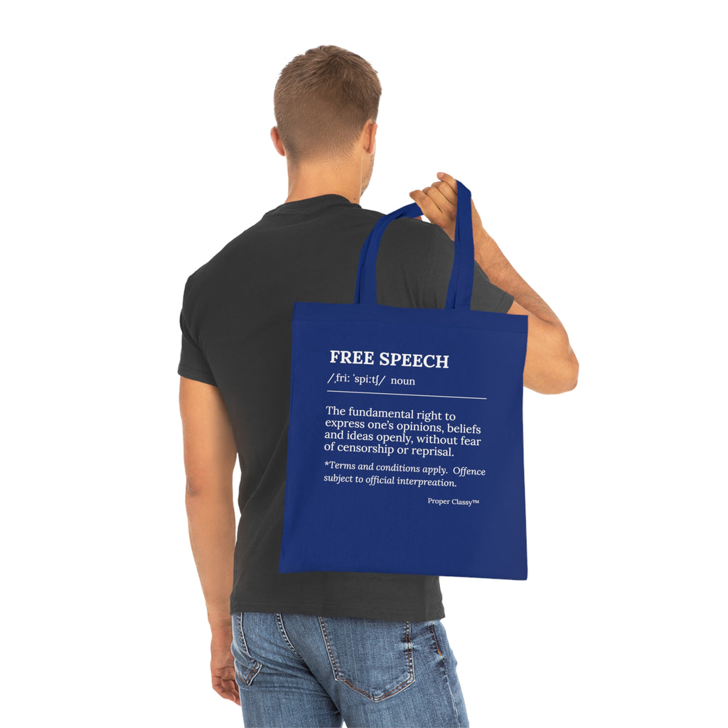Free Speech Definition Cotton Tote Bag – Proper Classy™