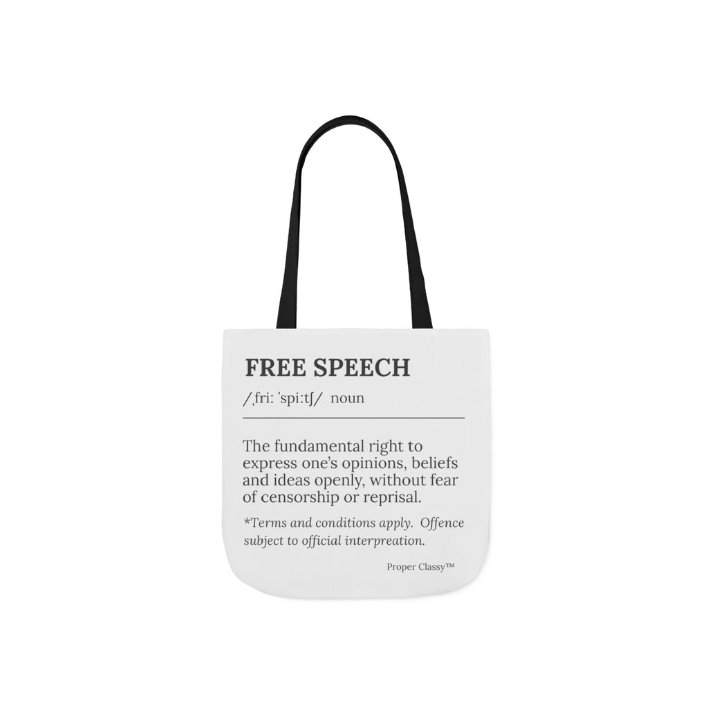 Free Speech Definition Canvas Tote Bag – Proper Classy™
