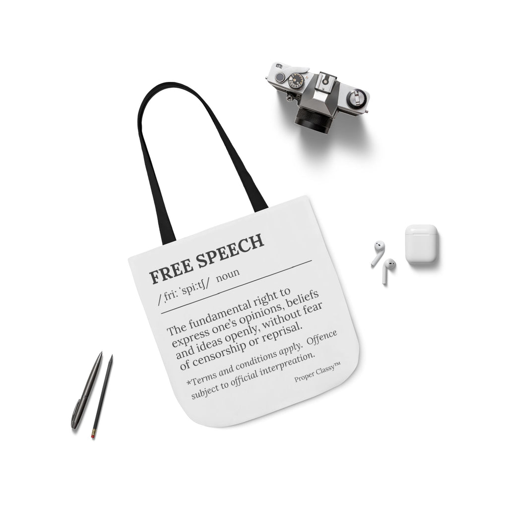 Free Speech Definition Canvas Tote Bag – Proper Classy™