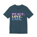 Peace. Love. Cats – T-Shirt – Proper Classy™